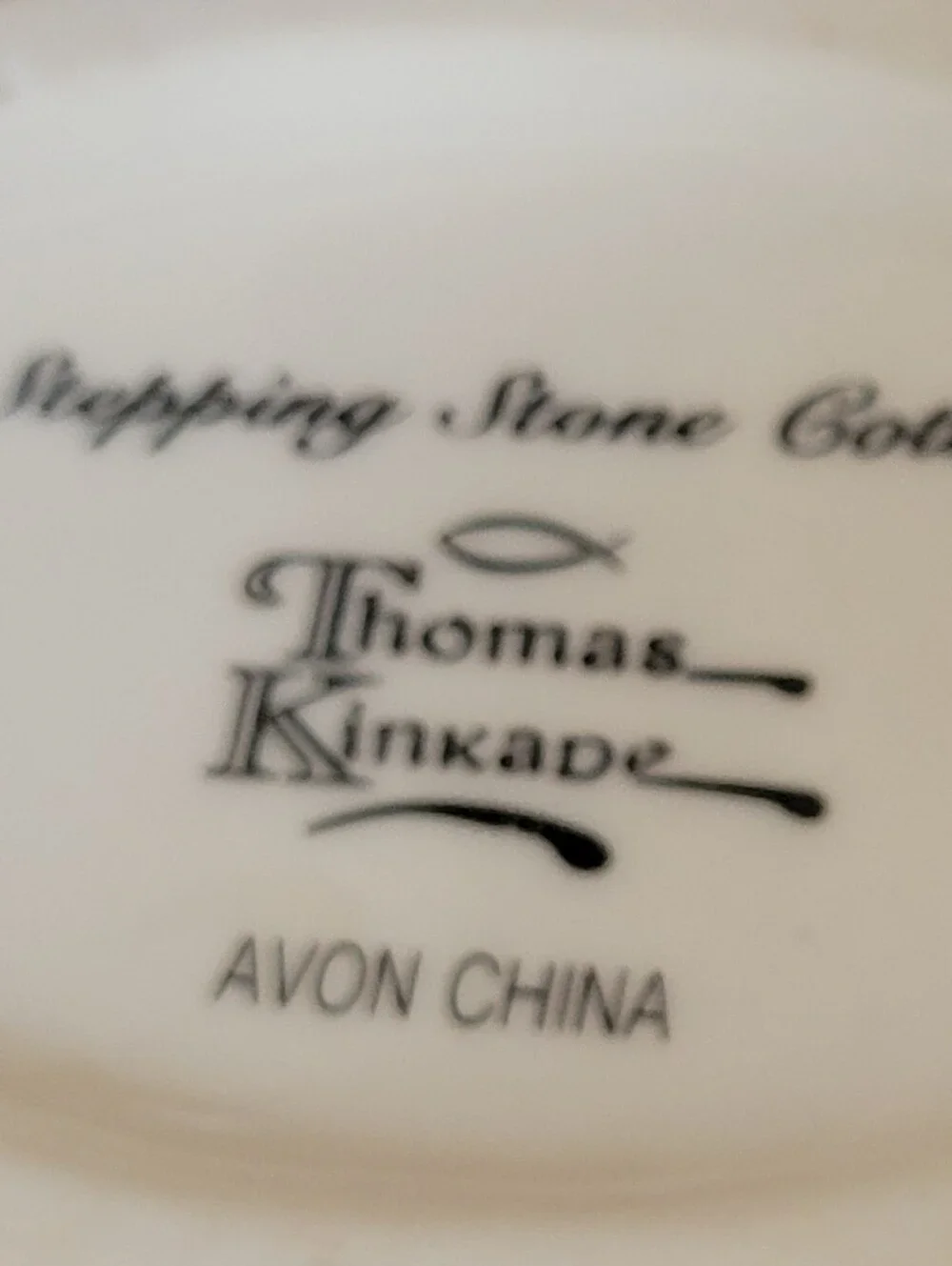 Thomas Kinkade Set of Creamer-Sugar w Lid-Salt and Pepper Shakers/2002 for Avon